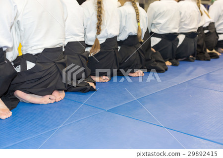 People in kimono and hakama on martial arts 29892415