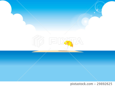 Sandbar and beach umbrella 29892625