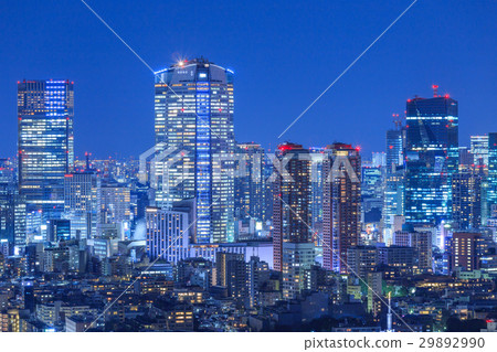 東京市夜視圖_摩天大樓大廈 29892990