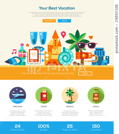 Summer vacation traveling website header banner 29893106