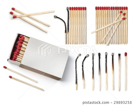Set of burnt match 29893258