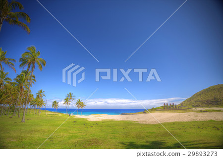 Anakena, a white coral sand beach 29893273