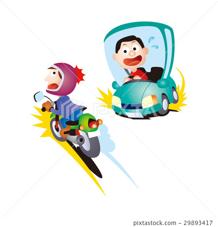 摩托車交通安全，右車和長線自行車 29893417