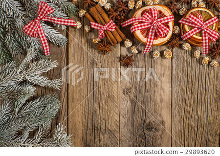 Branch ate with orange, cinnamon, peanuts. 29893620