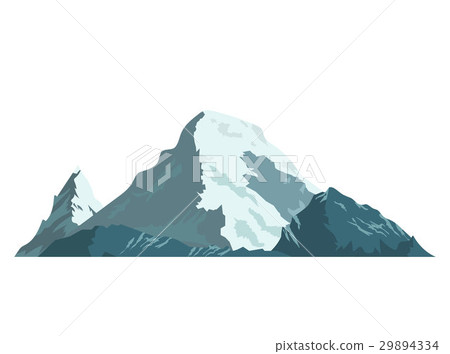 Ice Mountain Covered With Snow Stock Illustration