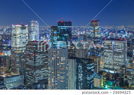 東京市夜視圖_摩天大樓大廈 東京市夜視圖_摩天大樓大廈 29894825