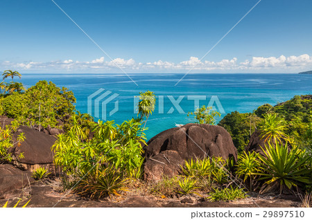 Mahe island coastline view, Seychelles 29897510