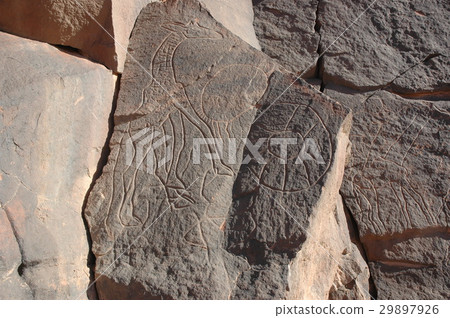 Rock painting in the Sahara Desert Rock painting in the Sahara Desert 29897926