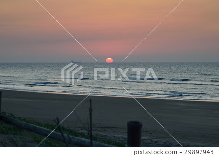 Landscape sea sunset boat 29897943