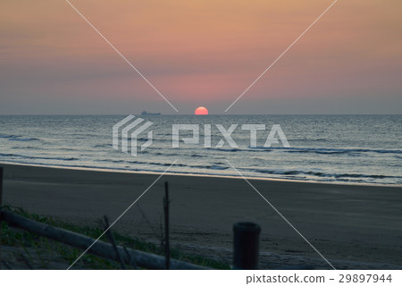 風景 海 夕陽 船 風景 海 夕陽 船 29897944