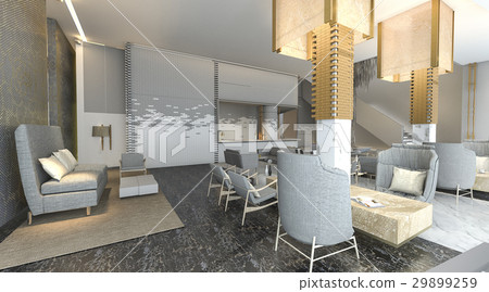 beautiful and luxury hotel lobby with nice decor beautiful and luxury hotel lobby with nice decor 29899259