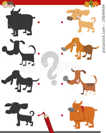 shadow game with dog characters shadow game with dog characters 29899494