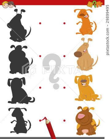 shadow game with cartoon dogs shadow game with cartoon dogs 29899495