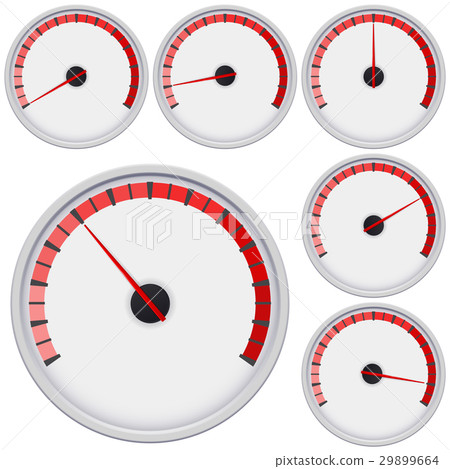 Industrial blank gauge. Red scale Industrial blank gauge. Red scale 29899664