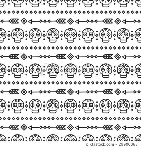 Day of the Dead. Tribal hand drawn line mexican Day of the Dead. Tribal hand drawn line mexican 29900065