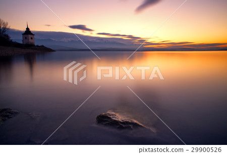 Sunrise on lake 29900526