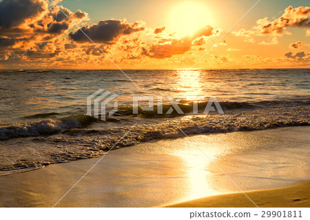 Colorful sunset in Punts Cana, Dominican Republic Colorful sunset in Punts Cana, Dominican Republic 29901811