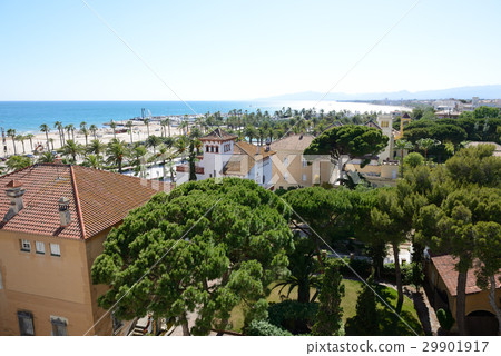 The villas and beach in Costa Dorada, Spain The villas and beach in Costa Dorada, Spain 29901917