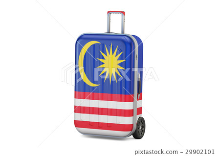 Malaysia travel concept, suitcase Malaysian flag 29902101