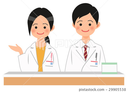 Men and women of white clothes to guide at reception 29905538