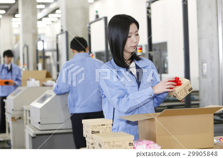Distribution business image warehouse factory manufacturing transportation transportation logistics packaging inspection wrapping decoration 29905848