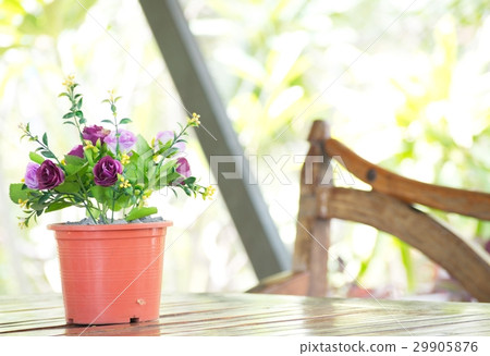 Flower arrangement on the table. Flower arrangement on the table. 29905876