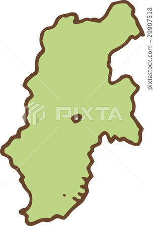 Japan Map - Nagano Prefecture - Stock Illustration [29907518] - PIXTA