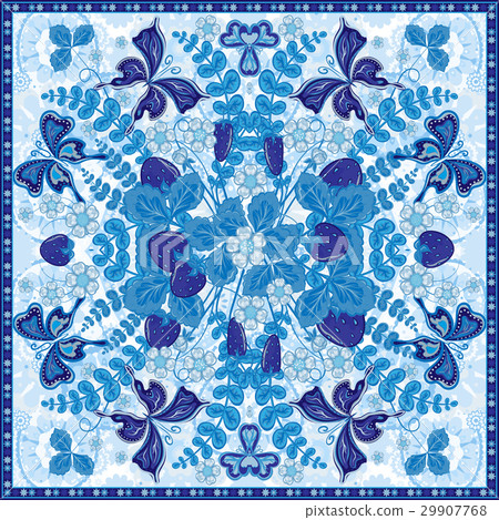 Decorative color floral background, strawberry 29907768