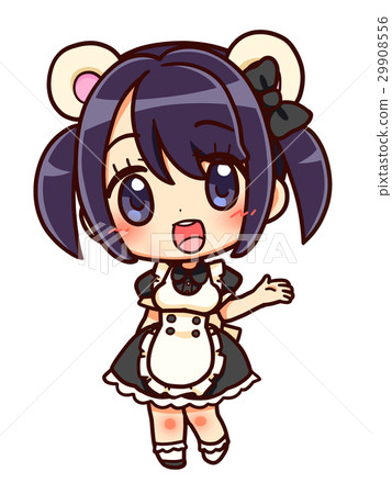Kumagai maid _ Black black hair 29908556