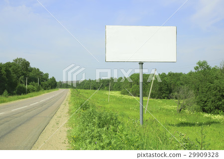 The empty billboard and road 29909328