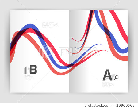 Business brochure flyer tempalate, wave and line Business brochure flyer tempalate, wave and line 29909563