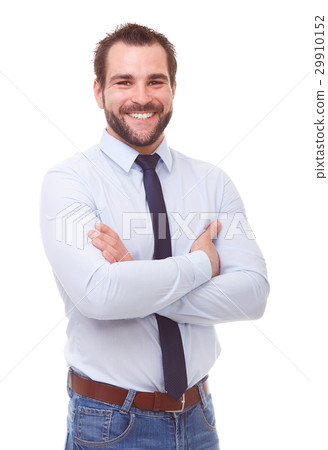 Happy man in blue shirt Happy man in blue shirt 29910152