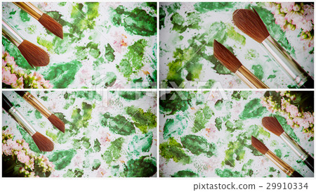 Set with abstract background, modern halftones Set with abstract background, modern halftones 29910334
