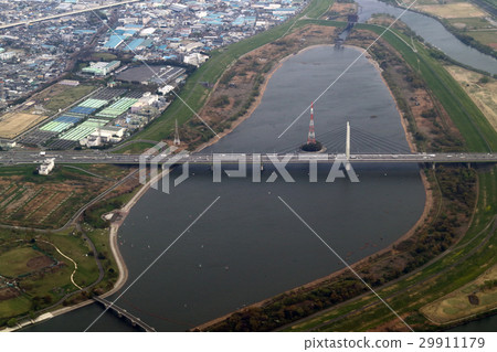 Kokusai橋樑鳥瞰圖在Ayako的在Toda市,埼玉縣 Kokusai橋樑鳥瞰圖在Ayako的在Toda市,埼玉縣 29911179