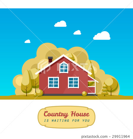 House facade. Traditional cottage. Vector - Stock Illustration ...