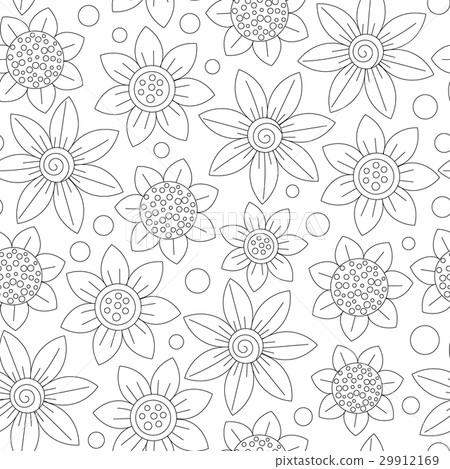 Floral seamless cute pattern simple design 29912169