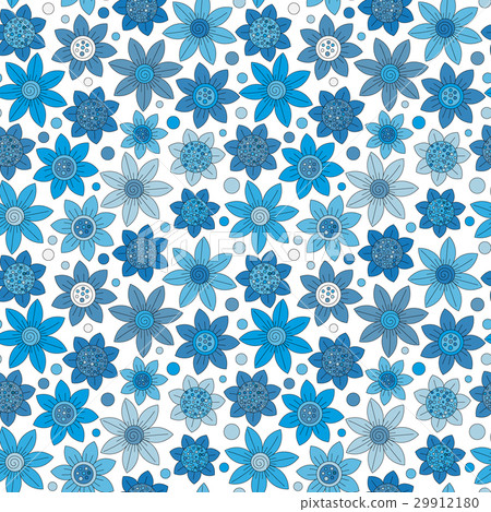 Simple floral pattern, seamless vector background. 29912180