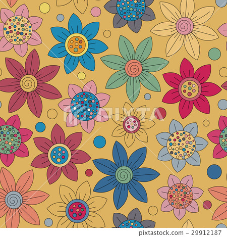 Floral seamless cute pattern simple design 29912187