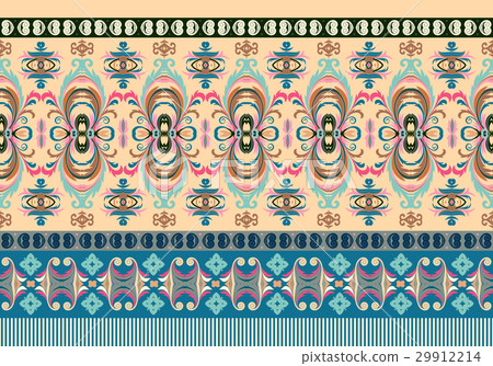 Striped seamless pattern. Floral wallpaper Striped seamless pattern. Floral wallpaper 29912214