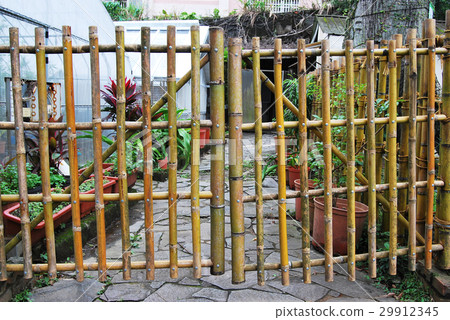 Bamboo fences in a garden 29912345