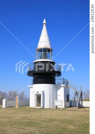 Spring fine weather, refreshing blue sky and Shigesatsu Cape Lighthouse 29912630