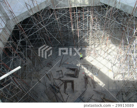Scaffolding used at the construction site 29913089