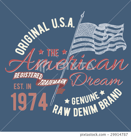 T-shirt typography design, USA graphics vector 29914787