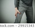 man thigh pain from cramp 29915343