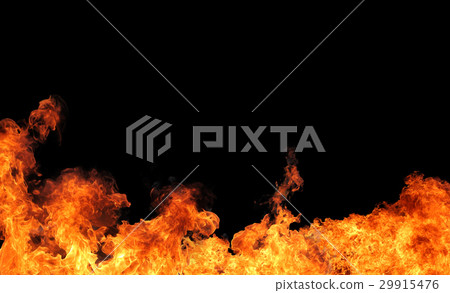 fire flame on black background 29915476