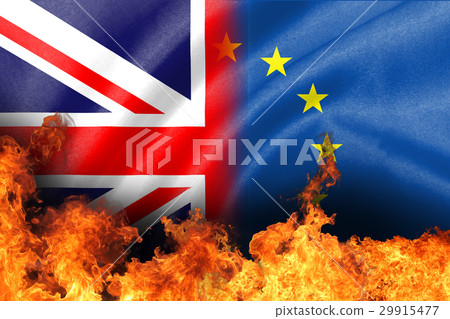 EU-UK referendum  breaking flags 29915477