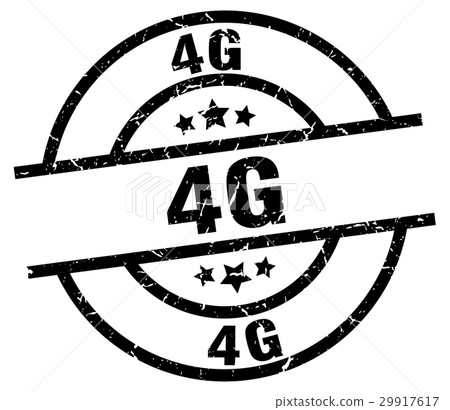 4g round grunge black stamp 29917617