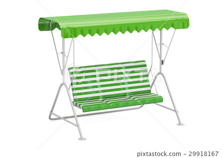 Garden swing with canopy, 3D rendering 29918167