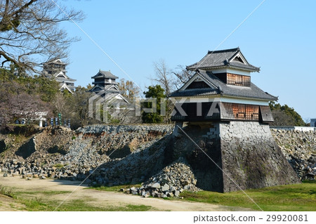 Early spring's Kumamoto castle Kumamoto earthquake restoration work 29920081