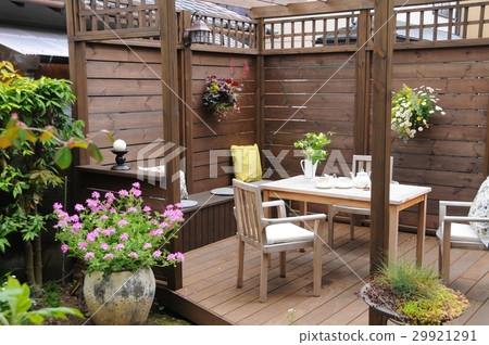 Wood deck and garden furniture Outdoor life 29921291